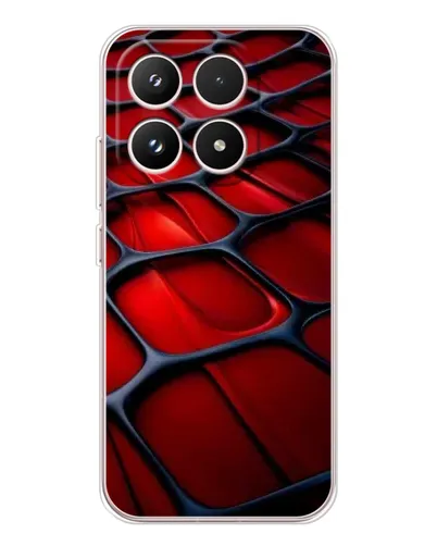 Чехол для Xiaomi 17 с картинкой «Красная глянцевая сетка»
