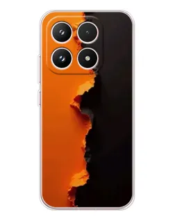 Чехол для Xiaomi 17 с картинкой «Оранжевый разлом»