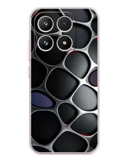 Чехол для Xiaomi 17 с картинкой «Объемная темная решетка»