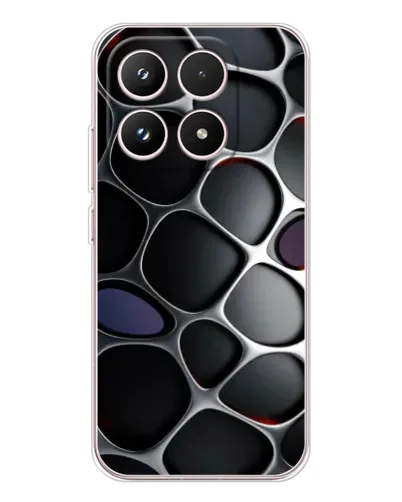 Чехол для Xiaomi 17 с картинкой «Объемная темная решетка»