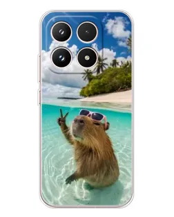 Чохол для Xiaomi 17 з картинкою «Капібара на морі»