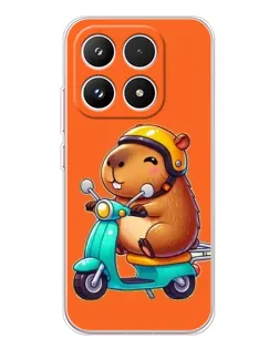Чохол для Xiaomi 17 з картинкою «Капібара на скутері»