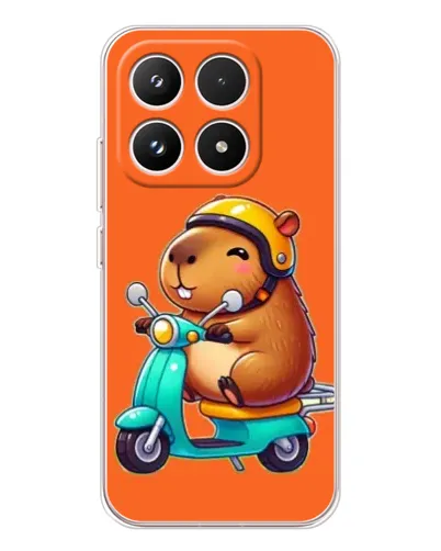 Чохол для Xiaomi 17 з картинкою «Капібара на скутері»