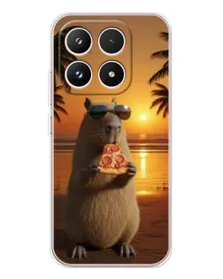 Чохол для Xiaomi 17 з картинкою «Капібара з піцою»