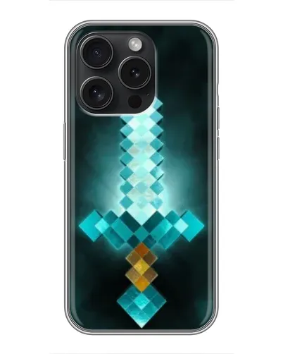 Чехол для Xiaomi 17T с картинкой «Алмазный меч неон»