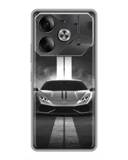 Чехол для Xiaomi 18 Pro Max с картинкой «Lamborghini симметрия дорог»