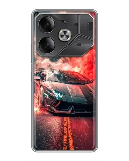 Чехол для Xiaomi 18 Pro с картинкой «Lamborghini красный дым»