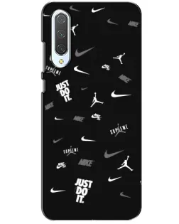 Чохол для Xiaomi CC9 з картинкою «Nike Black Pattern»