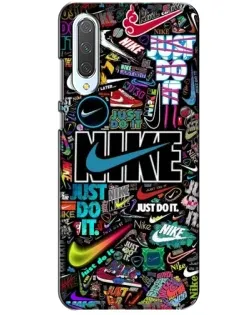 Чехол для Xiaomi CC9 с картинкой «Яркий коллаж Nike»
