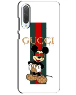 Чохол для Xiaomi CC9 з картинкою «Міккі Маус Gucci — смуги»