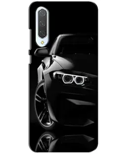 Чехол для Xiaomi CC9 с картинкой «Черная BMW — профиль»