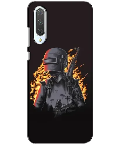 Чехол для Xiaomi CC9 с картинкой «PUBG — огненный силуэт»