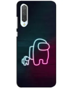 Чехол для Xiaomi CC9 с картинкой «Among Us неон-арт»