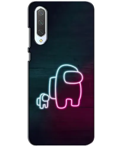 Чехол для Xiaomi CC9 с картинкой «Among Us неон-арт»