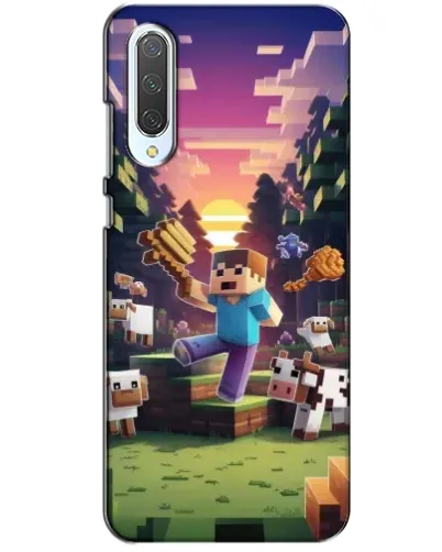 Чехол для Xiaomi CC9 с картинкой «Стив на ферме»