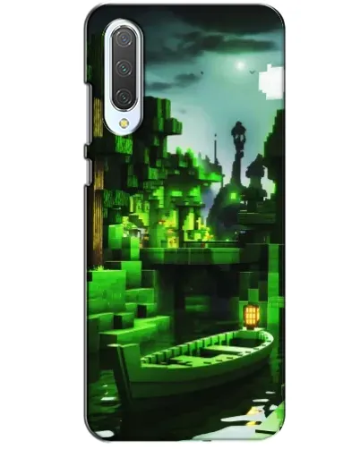 Чехол для Xiaomi CC9 с картинкой «Minecraft лесной пейзаж»