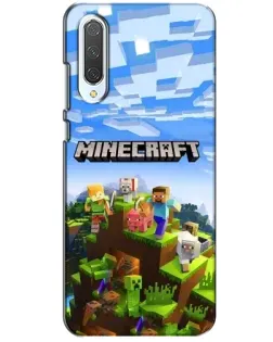 Чехол для Xiaomi CC9 с картинкой «Minecraft классический мир»