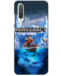Чехол для Xiaomi CC9 с картинкой «Minecraft ледяной мир»