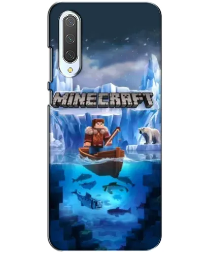 Чехол для Xiaomi CC9 с картинкой «Minecraft ледяной мир»