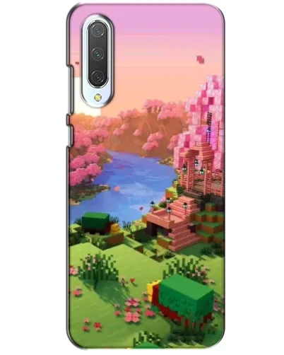 Чехол для Xiaomi CC9 с картинкой «Розовое дерево Minecraft»