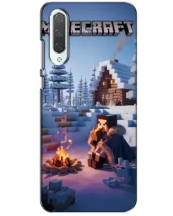 Чехол для Xiaomi CC9 с картинкой «Зимний Minecraft»