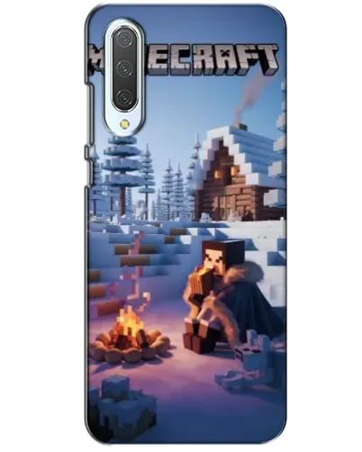 Чехол для Xiaomi CC9 с картинкой «Зимний Minecraft»