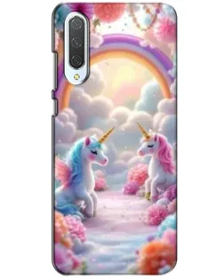 Чехол для Xiaomi CC9 с картинкой «Радуга и единороги»