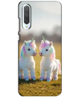 Чехол для Xiaomi CC9 с картинкой «Пара единорогов»