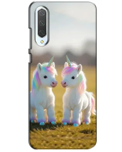 Чехол для Xiaomi CC9 с картинкой «Пара единорогов»