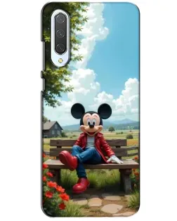 Чохол для Xiaomi CC9 з картинкою «Міккі на лавці»