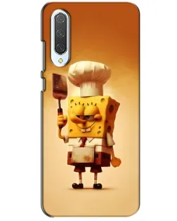 Чехол для Xiaomi CC9 с картинкой «Губка Боб повар»