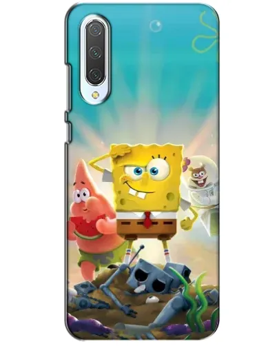 Чехол для Xiaomi CC9 с картинкой «Спанч Боб победитель»