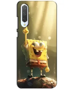 Чехол для Xiaomi CC9 с картинкой «Сияющий Спанч Боб»