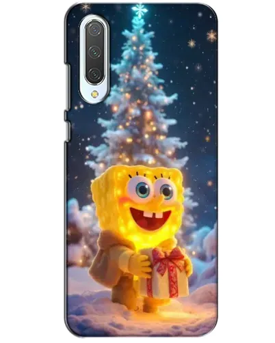 Чехол для Xiaomi CC9 с картинкой «Рождественский Спанч Боб»