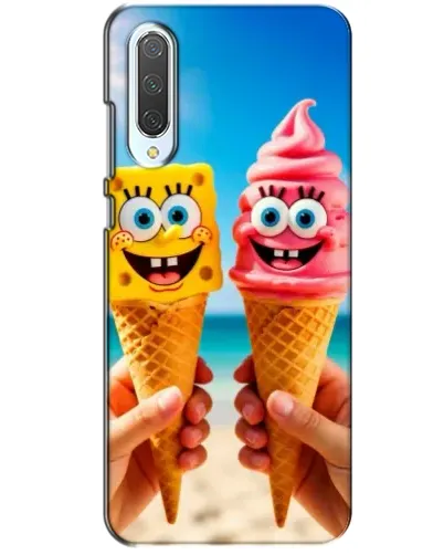 Чехол для Xiaomi CC9 с картинкой «Спанч Боб мороженое»