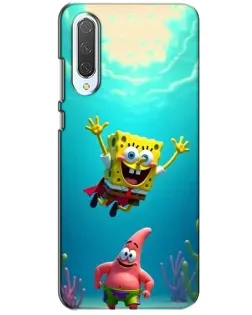 Чехол для Xiaomi CC9 с картинкой «Спанч Боб под водой»