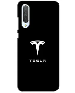 Чехол для Xiaomi CC9 с картинкой «Tesla White Logo»
