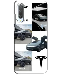 Чехол для Xiaomi CC9 с картинкой «Коллаж Cybertruck Tesla»