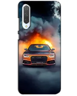 Чохол для Xiaomi CC9 з картинкою «Audi у вогняному диму»