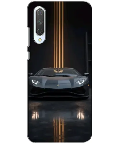 Чехол для Xiaomi CC9 с картинкой «Lamborghini золотые линии»