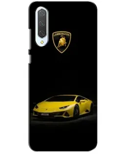 Чехол для Xiaomi CC9 с картинкой «Lamborghini желтый акцент»