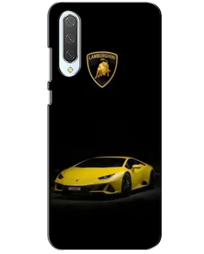 Чехол для Xiaomi CC9 с картинкой «Lamborghini желтый акцент»