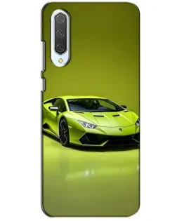 Чехол для Xiaomi CC9 с картинкой «Салатовый Lamborghini Huracan»