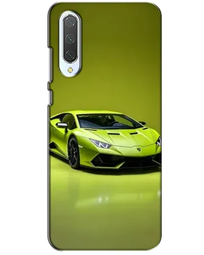 Чехол для Xiaomi CC9 с картинкой «Салатовый Lamborghini Huracan»