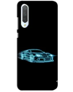 Чехол для Xiaomi CC9 с картинкой «Неоновый контур Lamborghini»