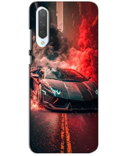 Чехол для Xiaomi CC9 с картинкой «Lamborghini красный дым»