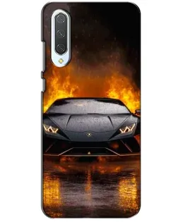 Чехол для Xiaomi CC9 с картинкой «Lamborghini в огне»