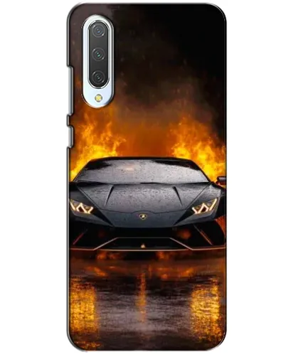 Чехол для Xiaomi CC9 с картинкой «Lamborghini в огне»