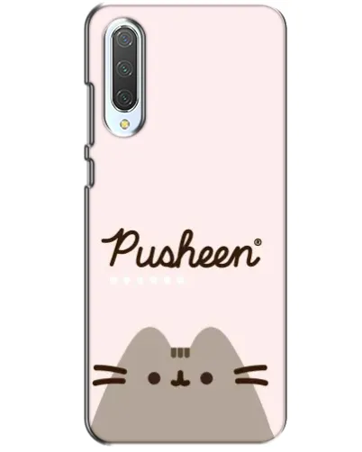 Чехол для Xiaomi CC9 с картинкой «Pusheen логотип»