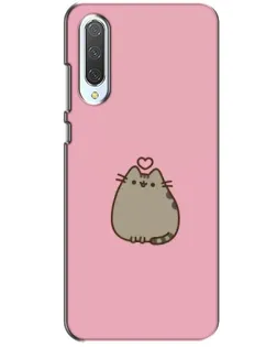 Чехол для Xiaomi CC9 с картинкой «Pusheen сердце»